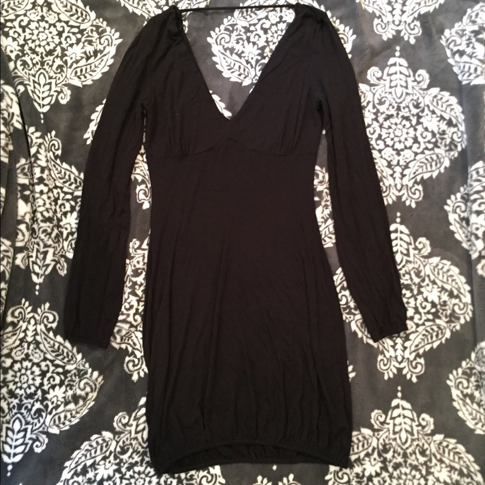 Guess Jeans Black Long Sleeve Mini Dress